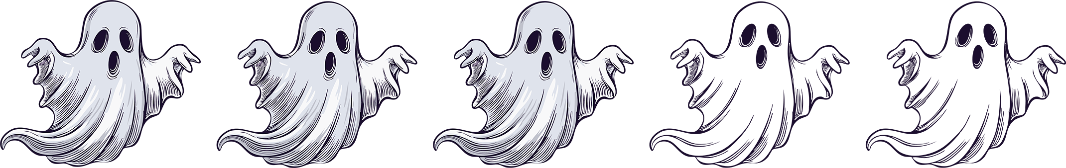 3 out of 5 ghosts rating