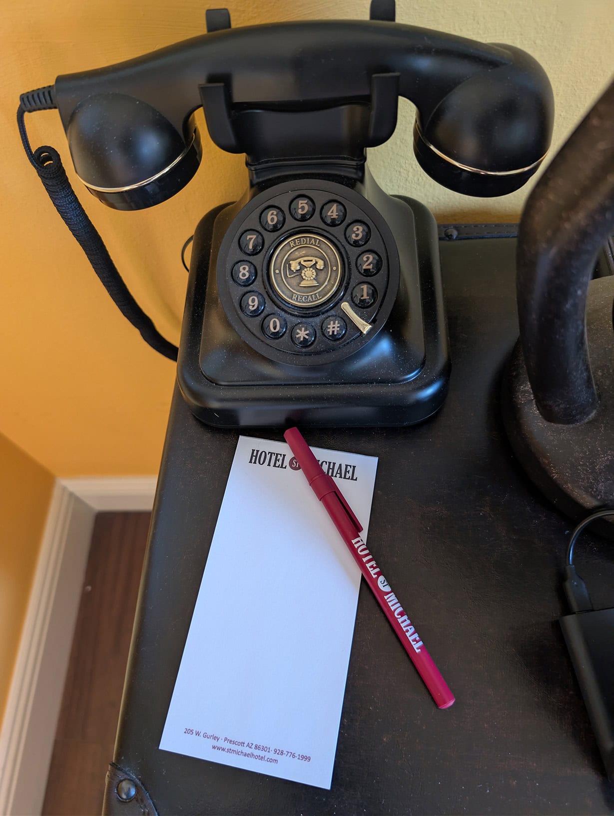 The old in-room phone at the Hotel St. Michael